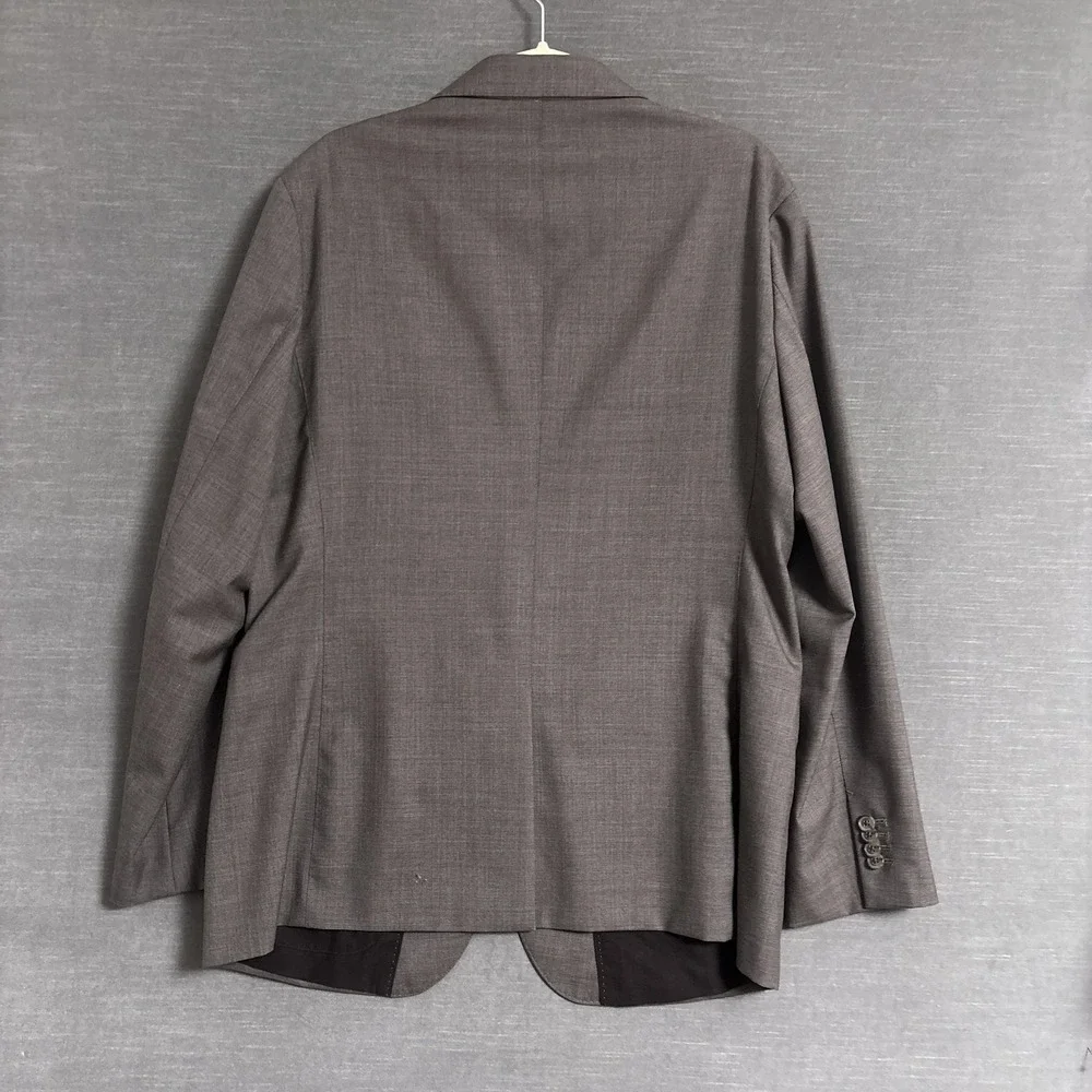 Banana Republic Blazer 44R Tailored Slim Brown Italian Barberis Wool 21 Micron